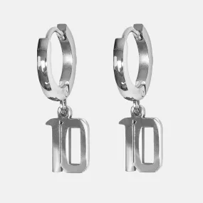 10 Number Earring - Stainless Steel