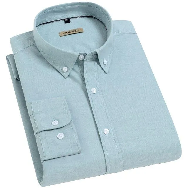 100% Cotton Solid Oxford Pocket Less Design Standard fit Shirts