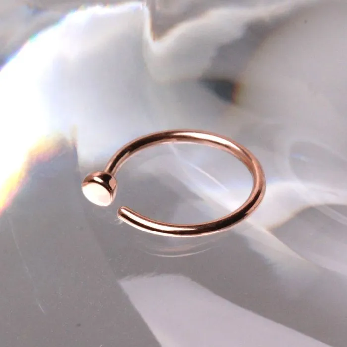 14Kt Rose Gold Nose Hoop Ring