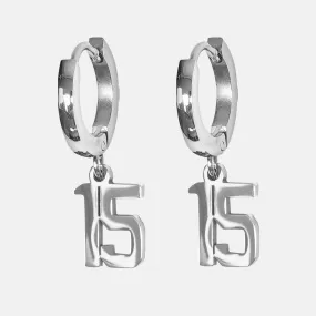 15 Number Earring - Stainless Steel