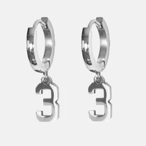 3 Number Earring - Stainless Steel