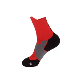 3 Pack Mens Anti Slip Trainer Socks Red