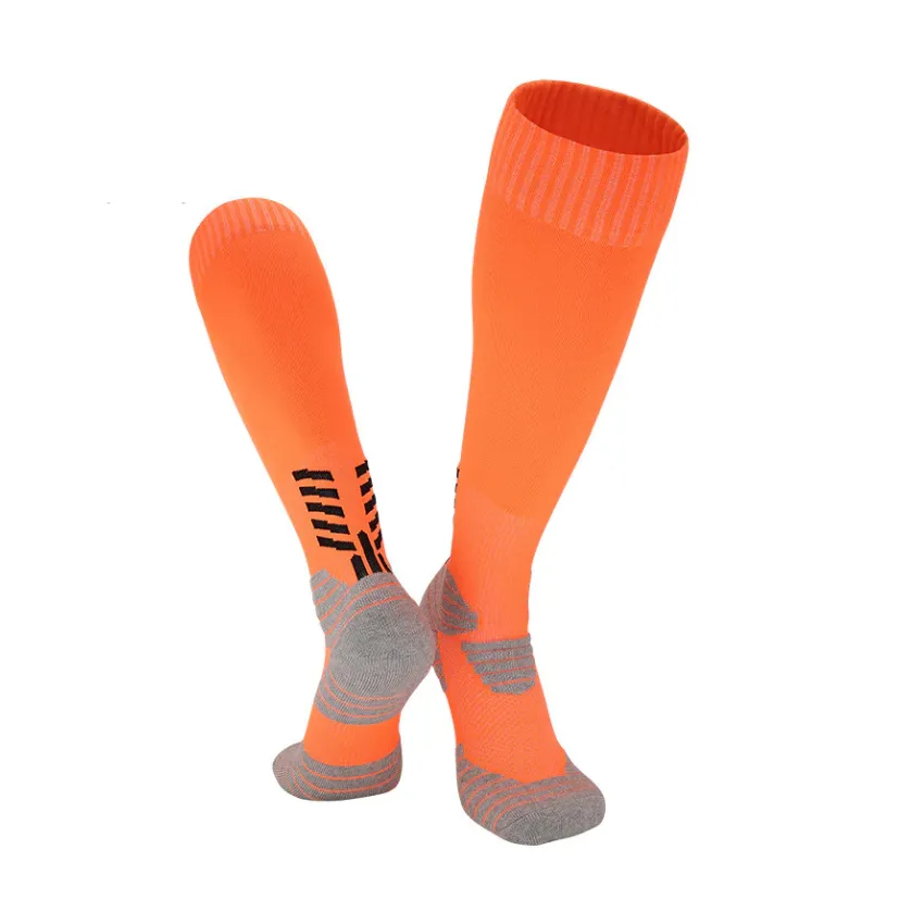 3 Pack Men's Thick Football Socks Orange