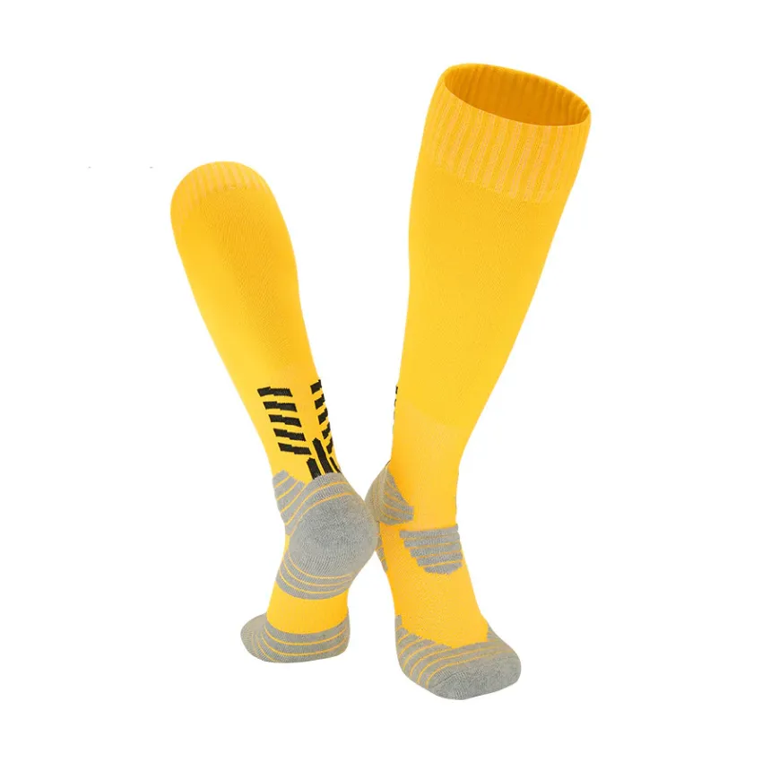 3 Pack Men's Thick Football Socks Yellow