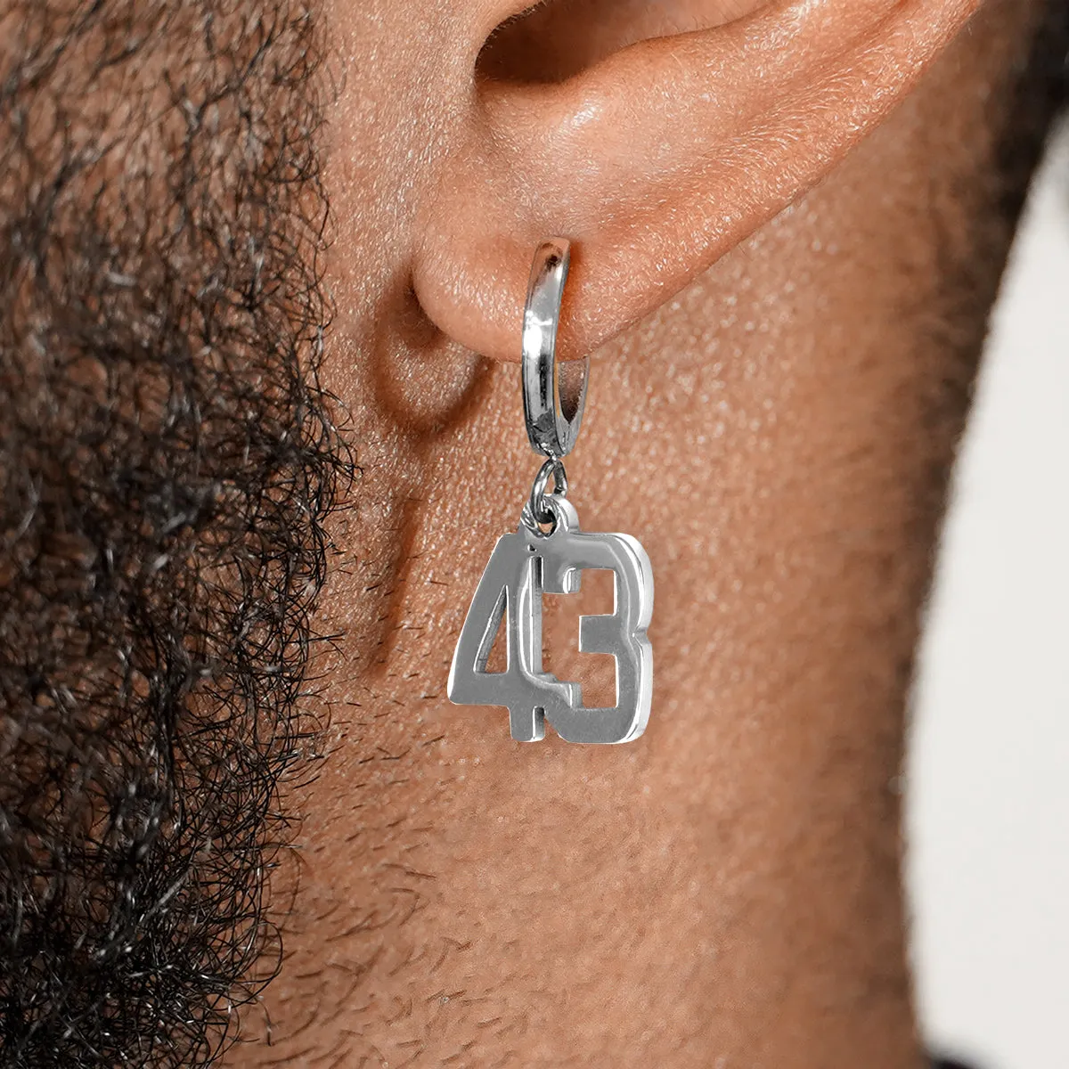 43 Number Earring - Stainless Steel