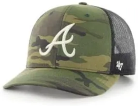 47 Atlanta Braves Camo Snapback Adjustable Trucker Hat