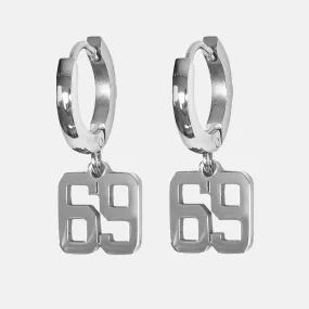 69 Number Earring - Stainless Steel