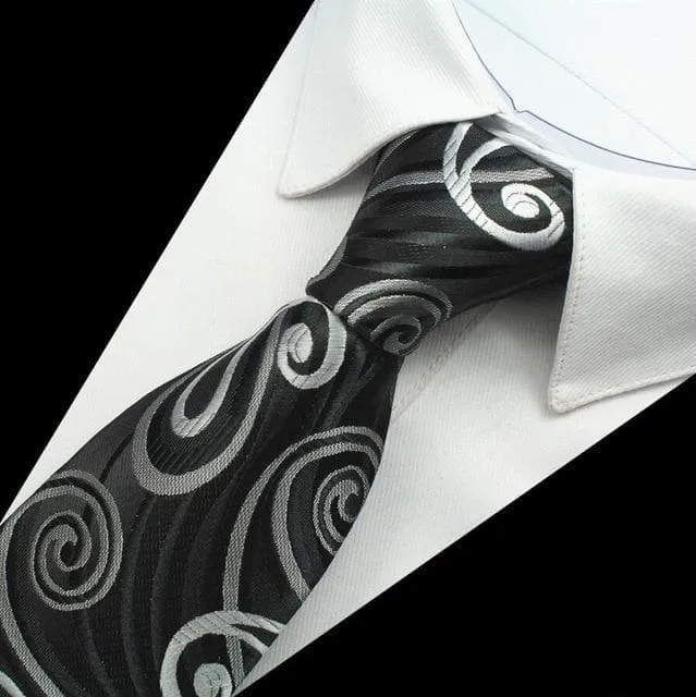 8cm Silk Men's Plaid Paisley Neck Ties for Classic Business Wedding Wear