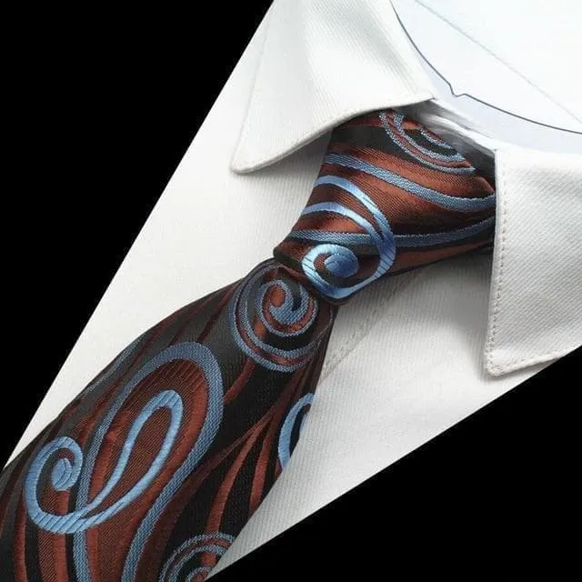 8cm Silk Men's Plaid Paisley Neck Ties for Classic Business Wedding Wear