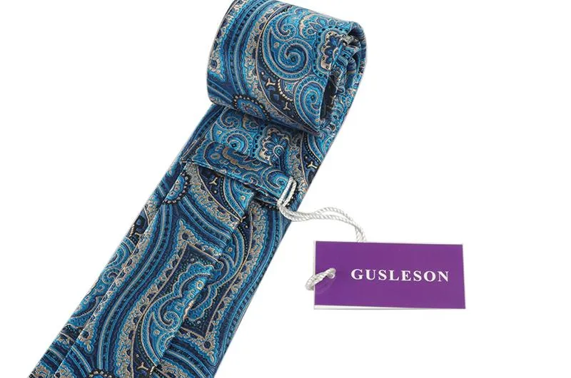 8cm Silk Men's Plaid Paisley Neck Ties for Classic Business Wedding Wear