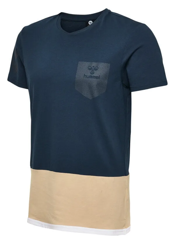 Aaron Men Cotton Blue T-Shirt