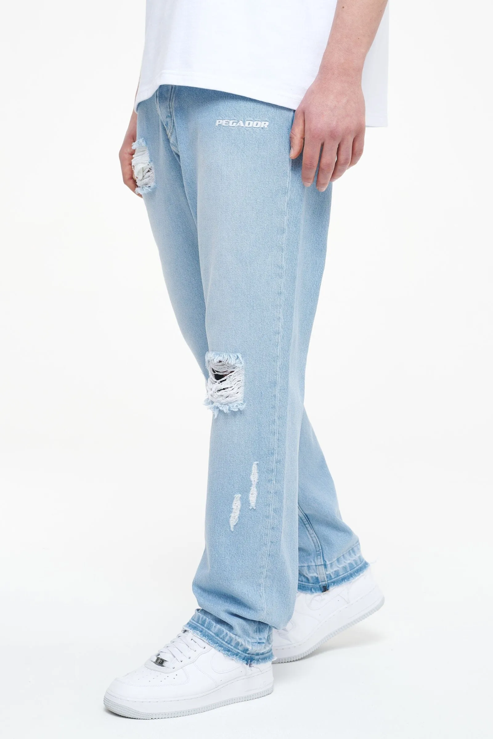 Abott Wide Jeans Washed Blue