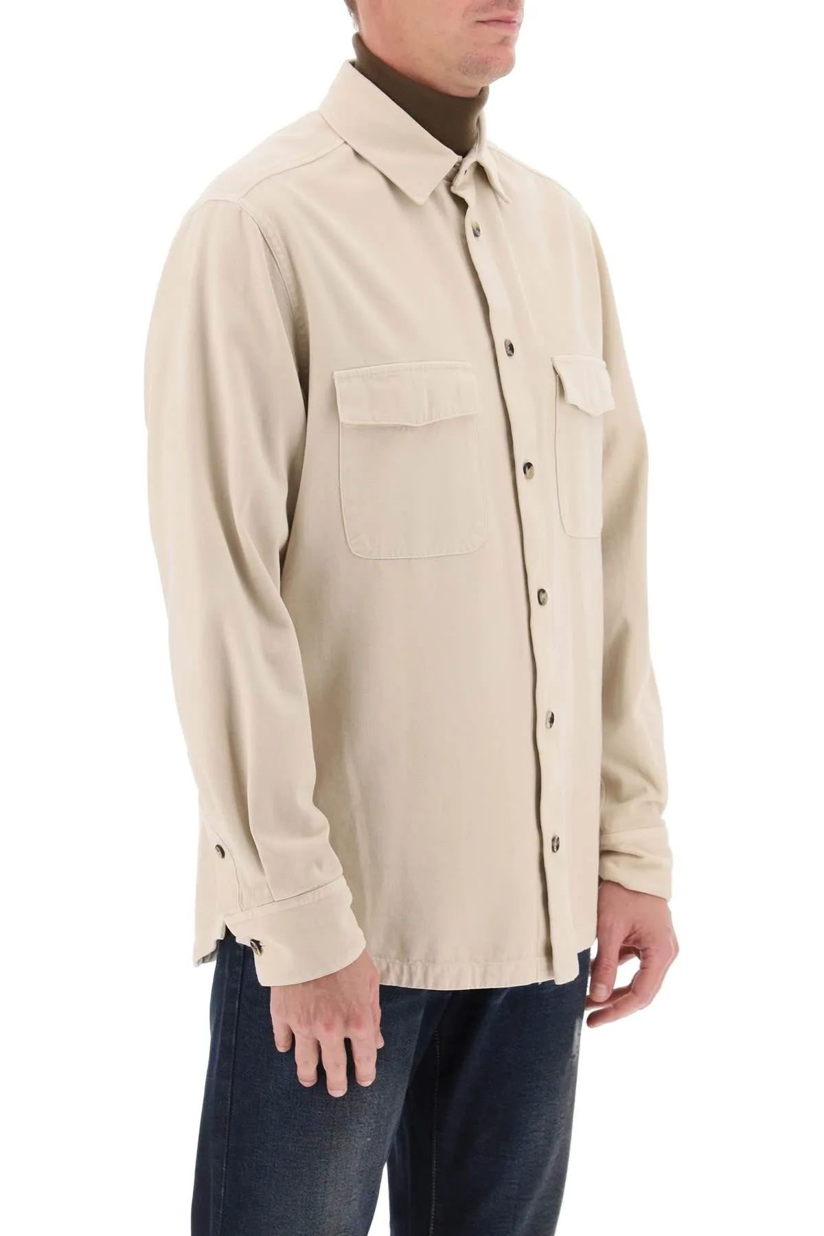 Agnona cotton & cashmere shirt