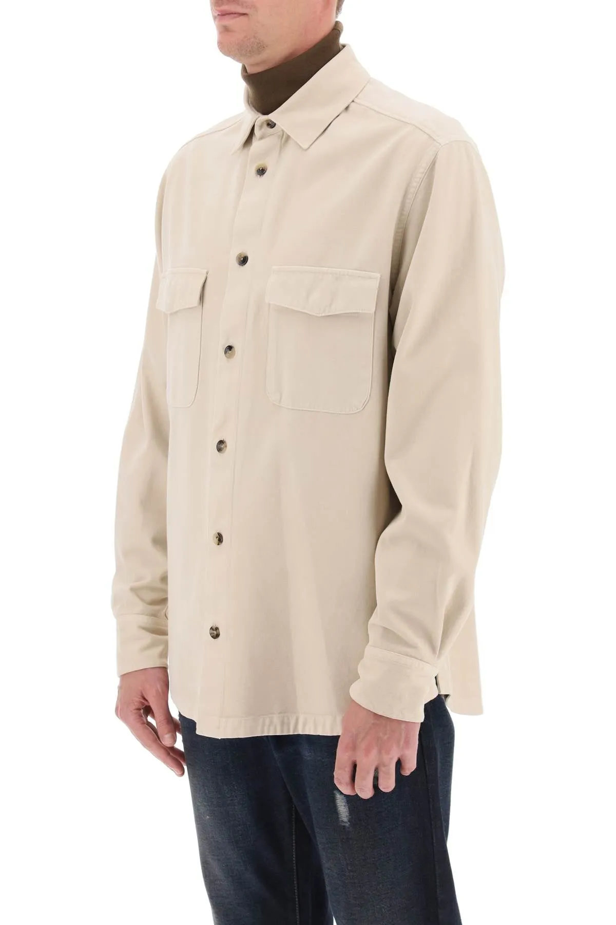 Agnona cotton & cashmere shirt