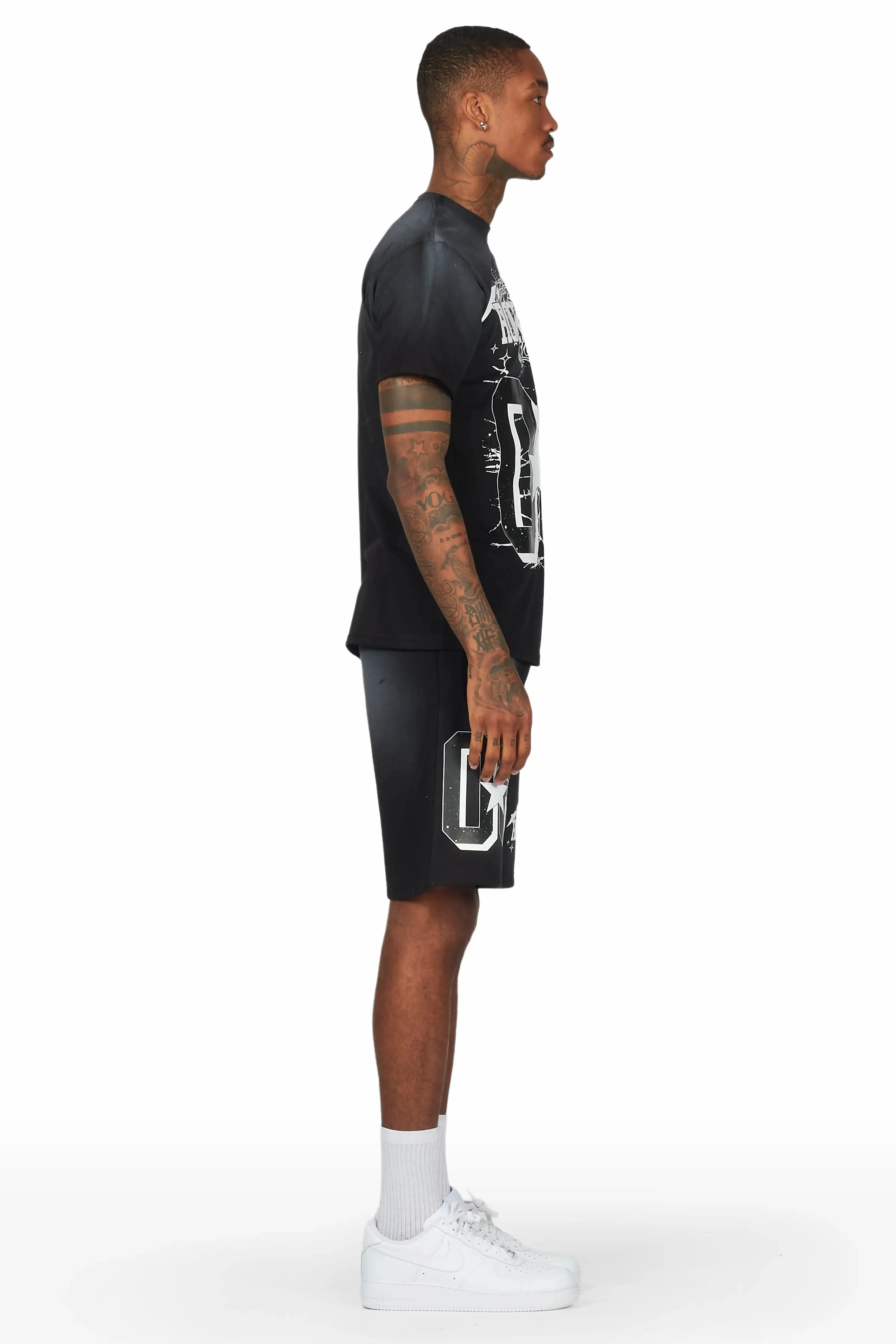 Allstar Black T-Shirt Short Set