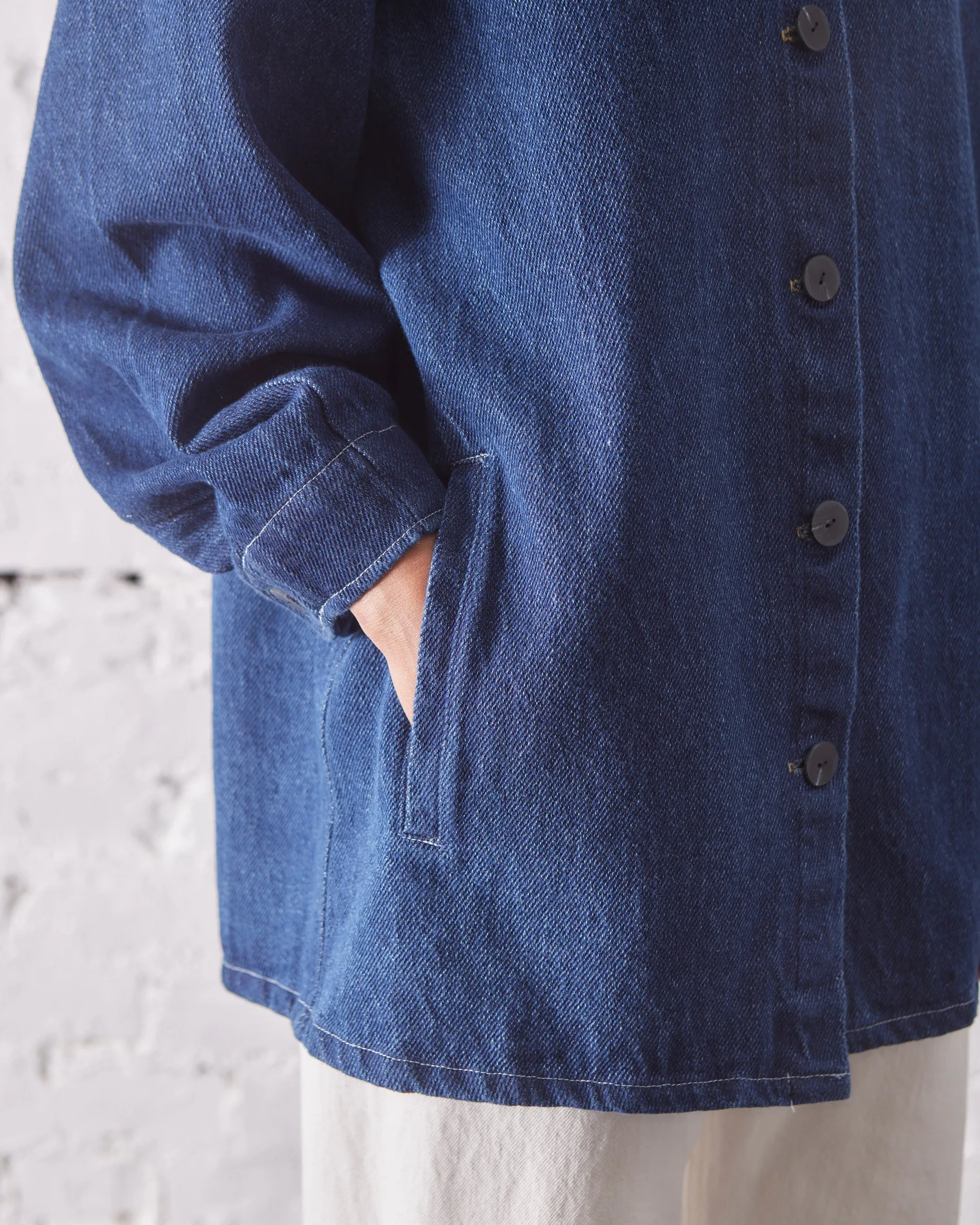 Atelier Delphine Oaklay Jacket, Enzyme Wash Denim