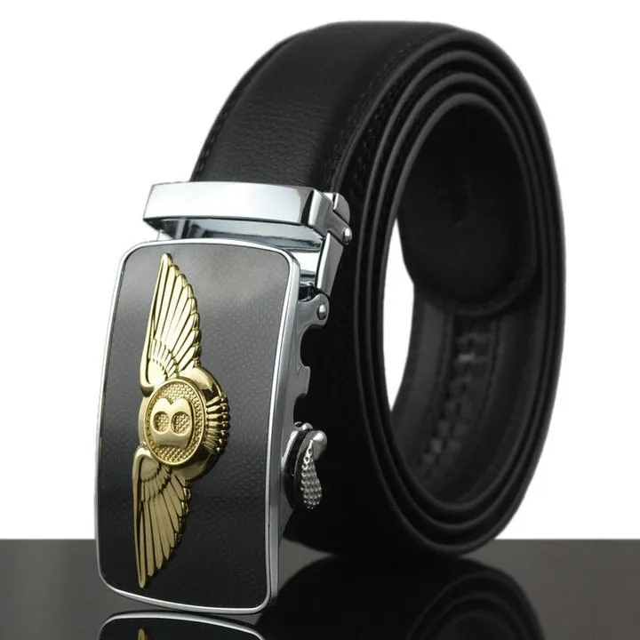 Automatic buckle men belts fashion business belt luxury men leather