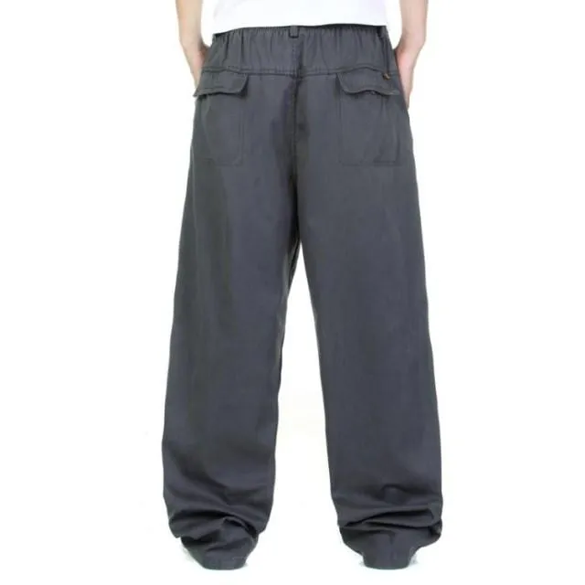 Autumn Winter Male Plus Size Thick Cotton Full Length Casual Pants Trousers