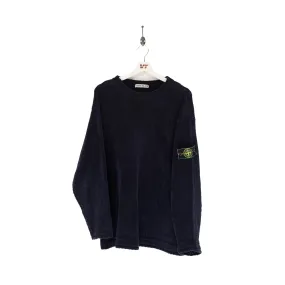 A/W 1984 Stone Island Chenille Navy Sweater