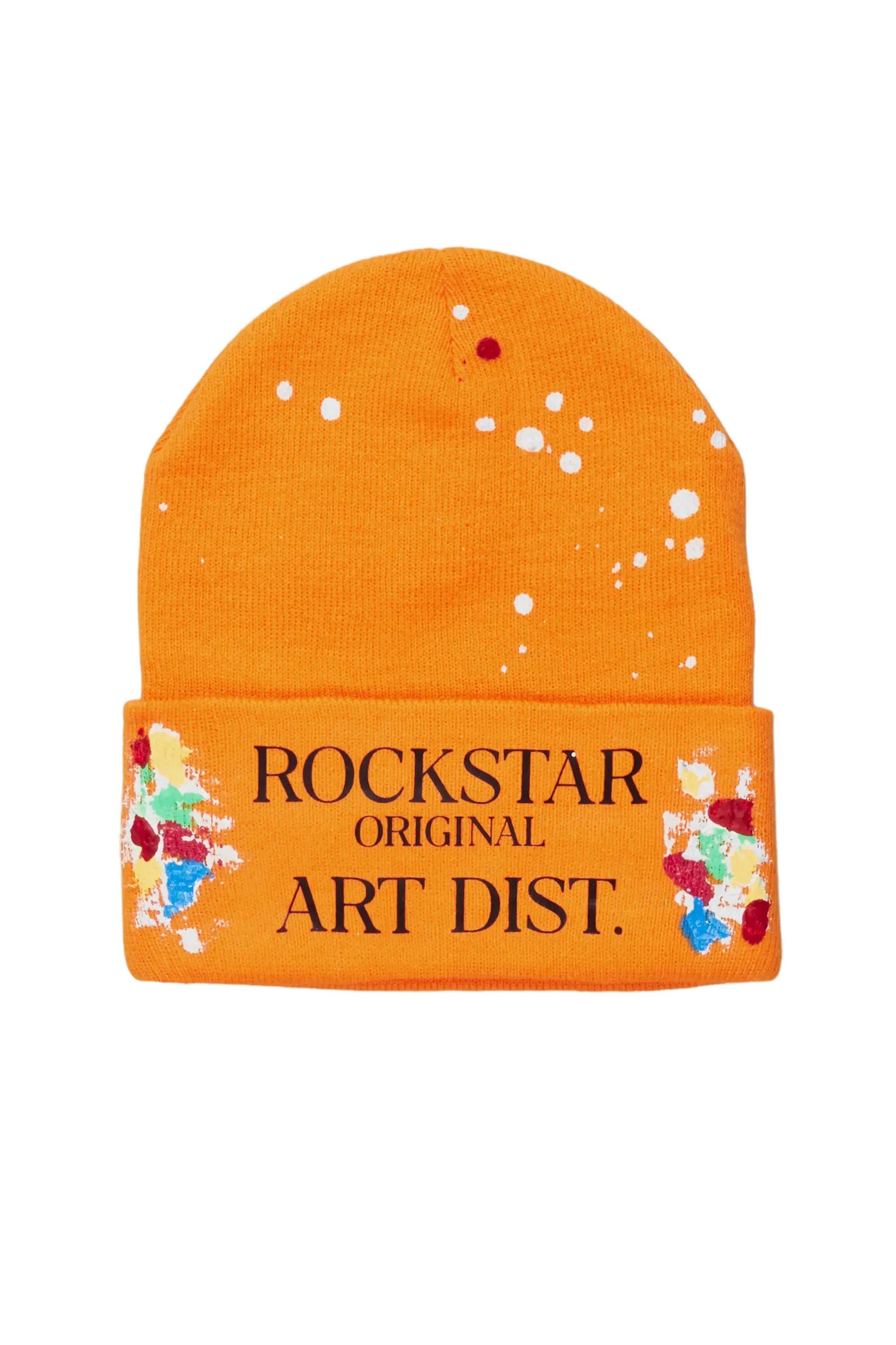 Axelly Orange Graphic Beanie