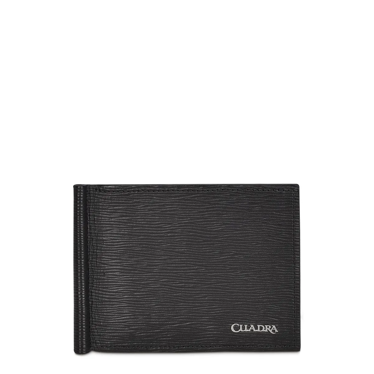 B3042RS - Cuadra black classic leather bi fold wallet for men