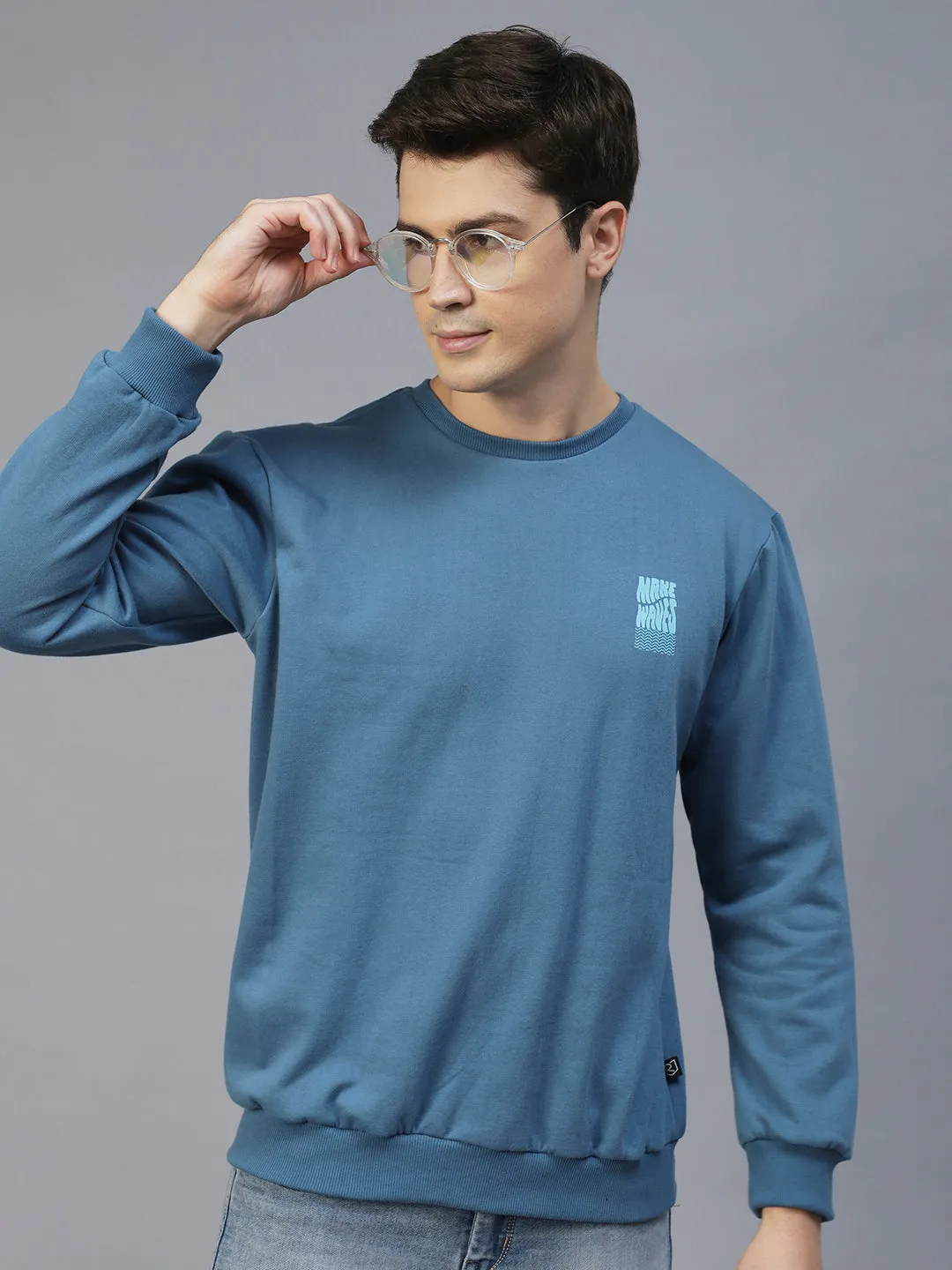 Back Printed Oversize Fleece Sweatshirt