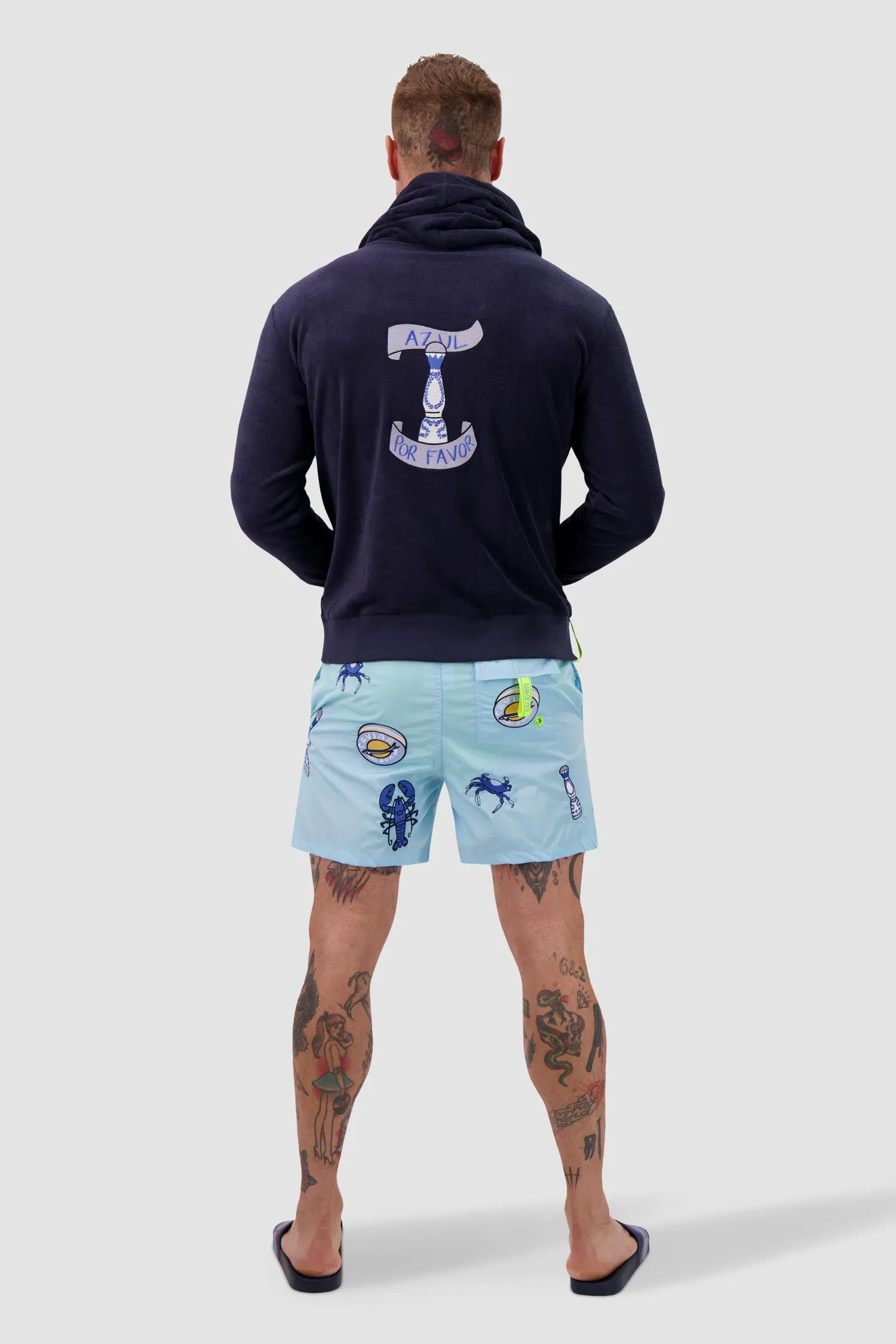 Bain De Mer Navy Azul Por Favor Hoodie