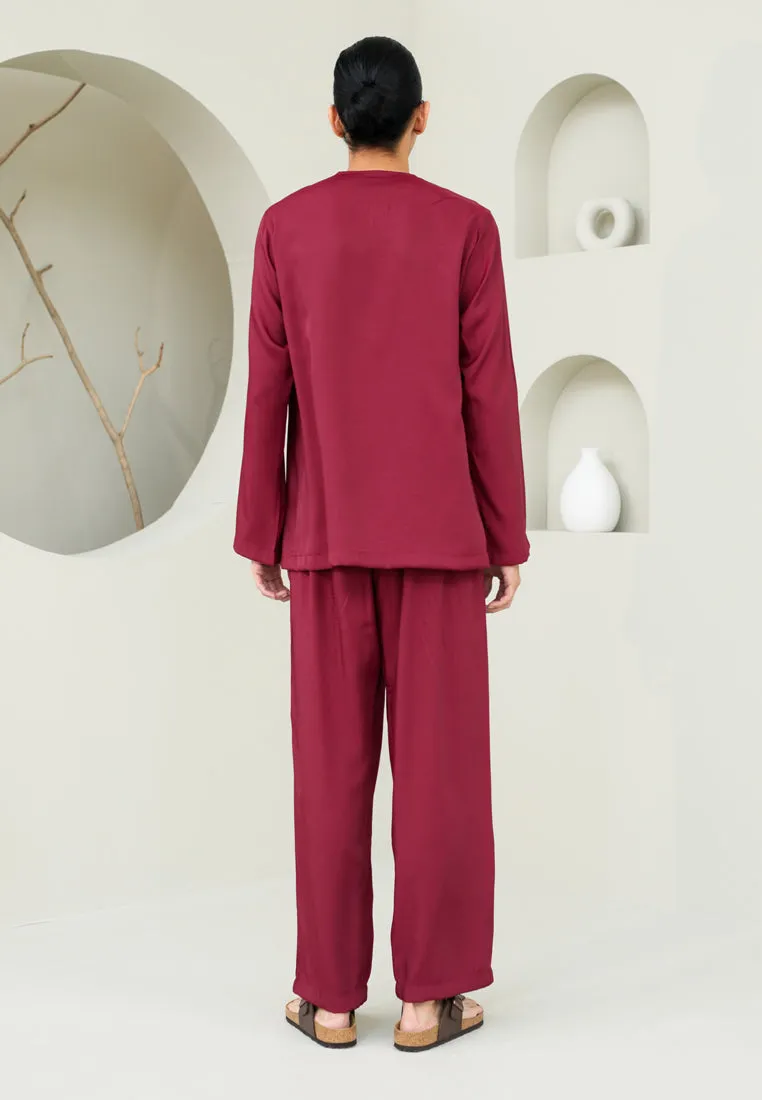 Baju Melayu Men (Maroon)