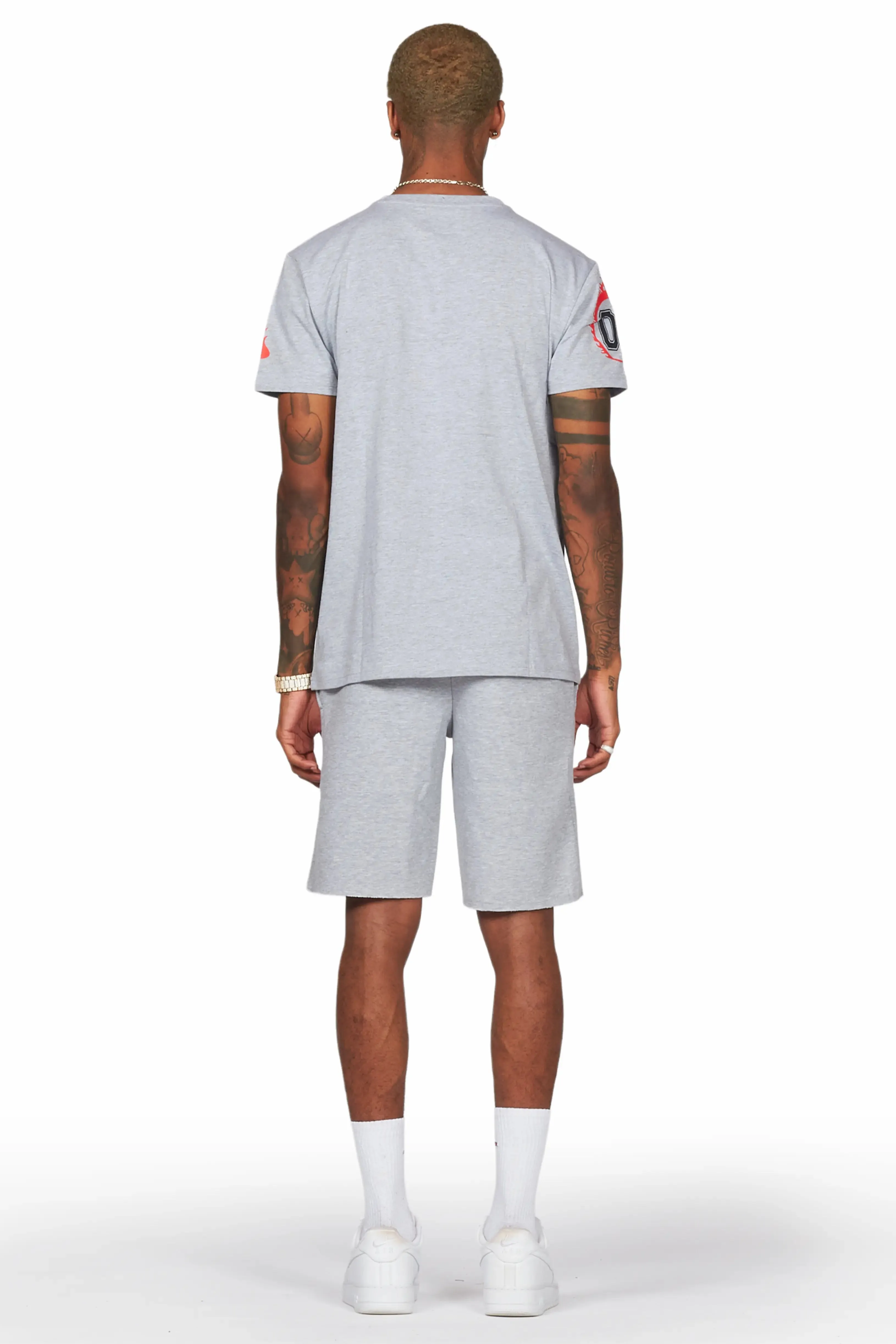 Basile Grey T-Shirt Short Set