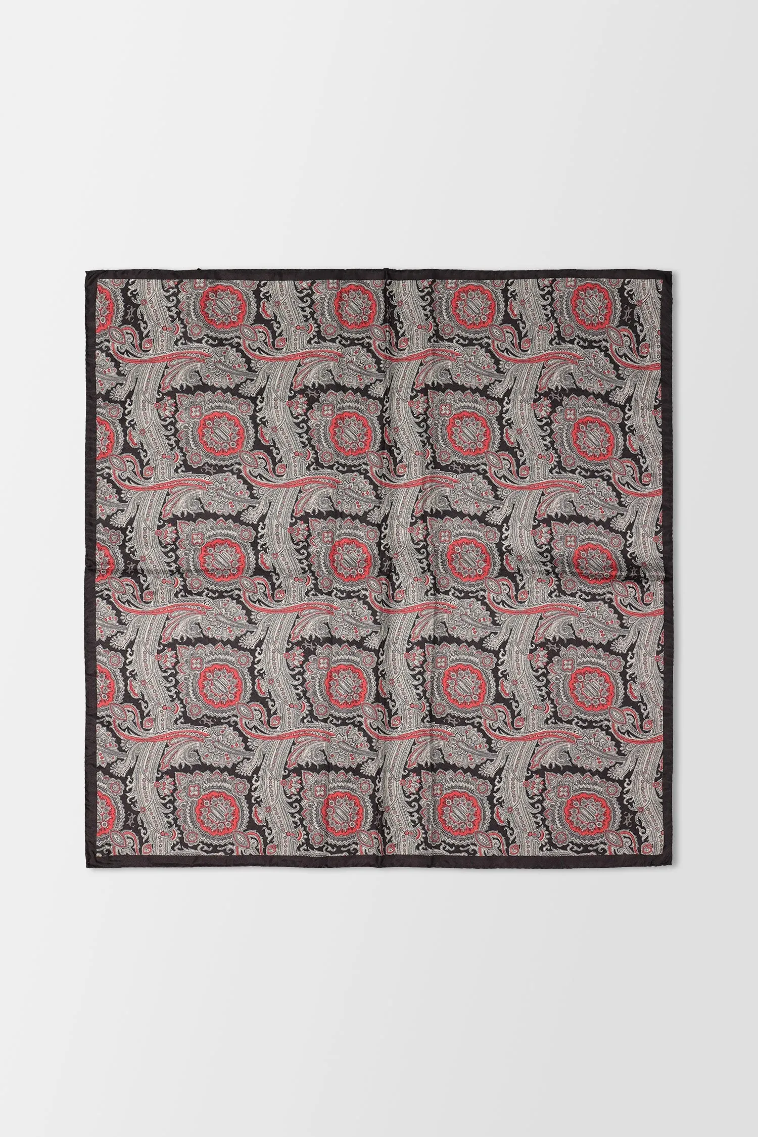 Billionaire Red/Black Foulard Paisley Scarf