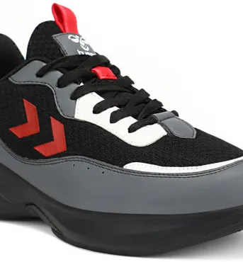 Blaze Men Lace Up Sports Black/Red Shoe