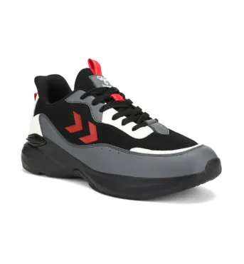 Blaze Men Lace Up Sports Black/Red Shoe