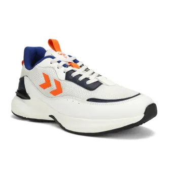 Blaze Men Lace Up Sports White/Orange Shoe