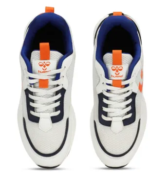 Blaze Men Lace Up Sports White/Orange Shoe