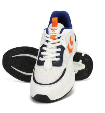 Blaze Men Lace Up Sports White/Orange Shoe