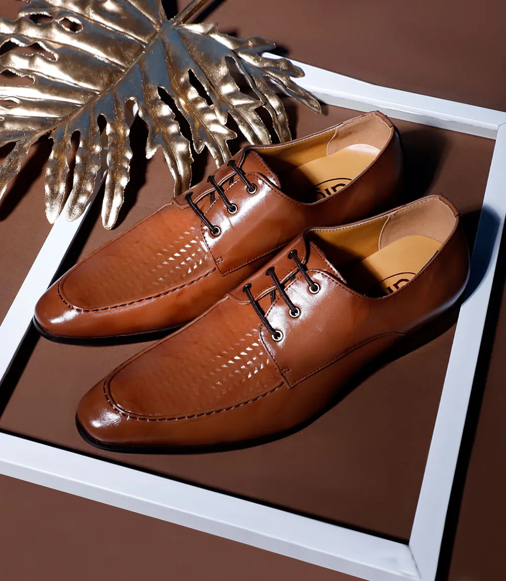 BM4163-BROWN-Men Formal Lace Up's