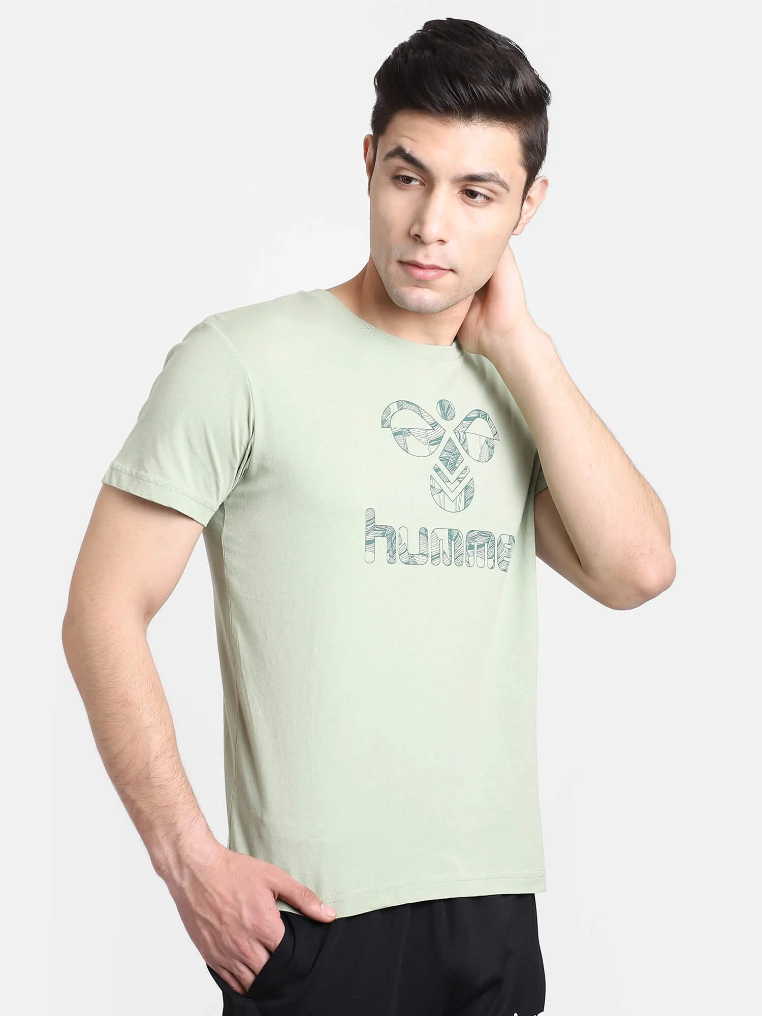 Broz Men Cotton Green T-Shirt