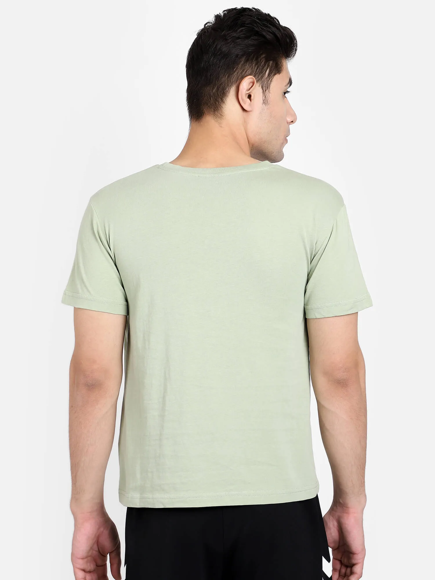 Broz Men Cotton Green T-Shirt