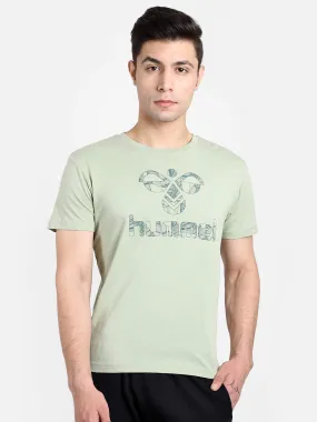 Broz Men Cotton Green T-Shirt