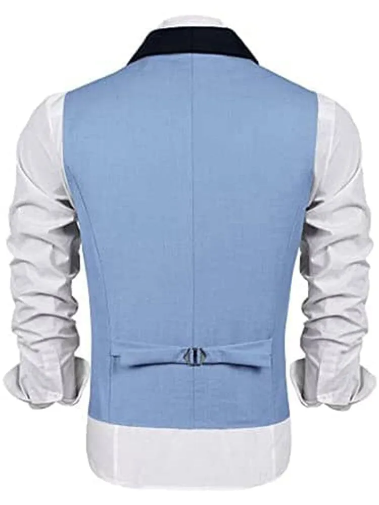 Buttons V-neck Suit Vest (US Only)