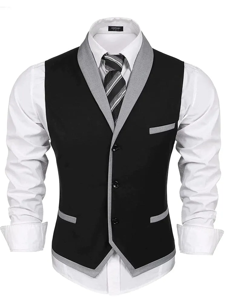 Buttons V-neck Suit Vest (US Only)