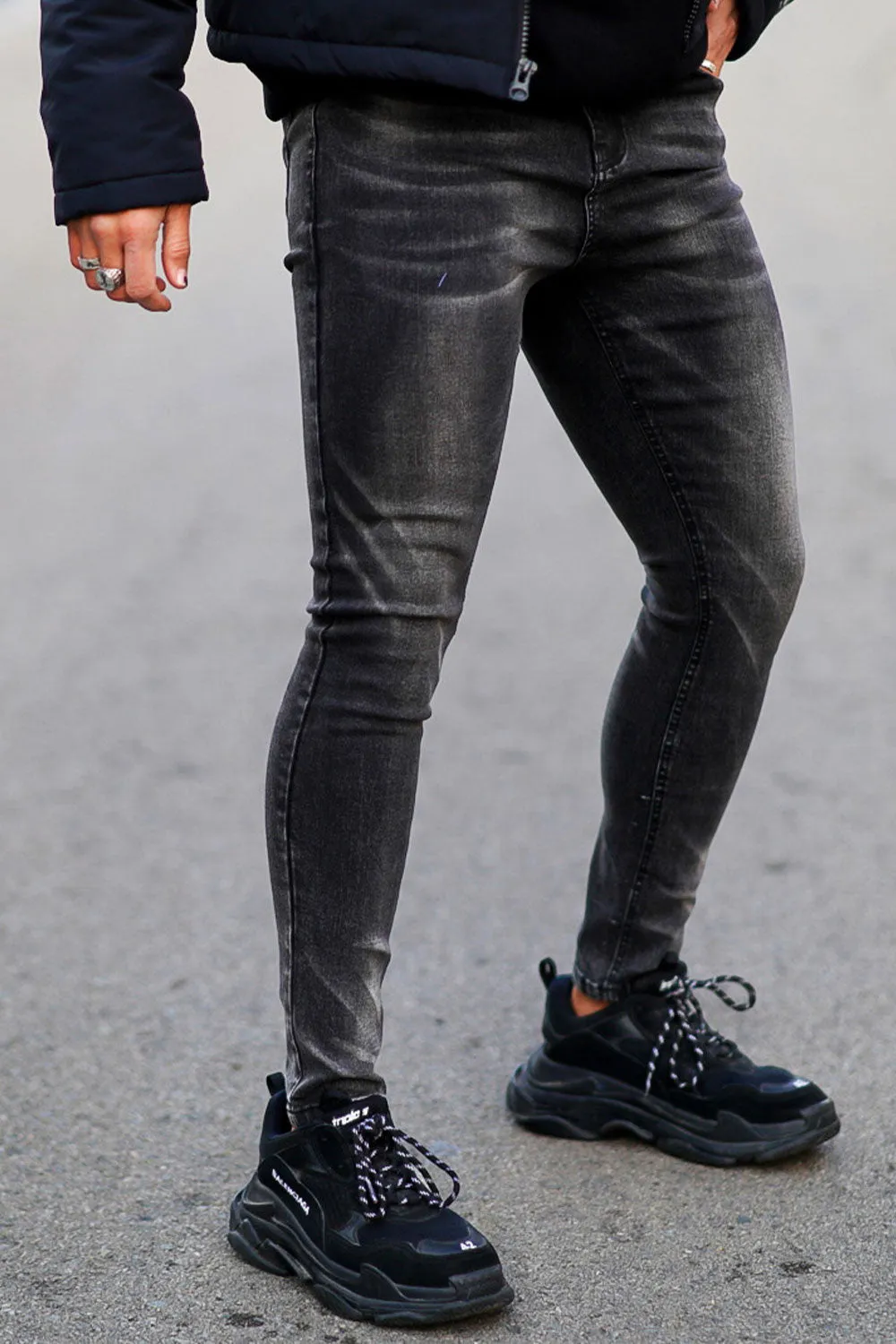 Buy $80 Free Shipping Men's Vintage Skinny Jean - Black