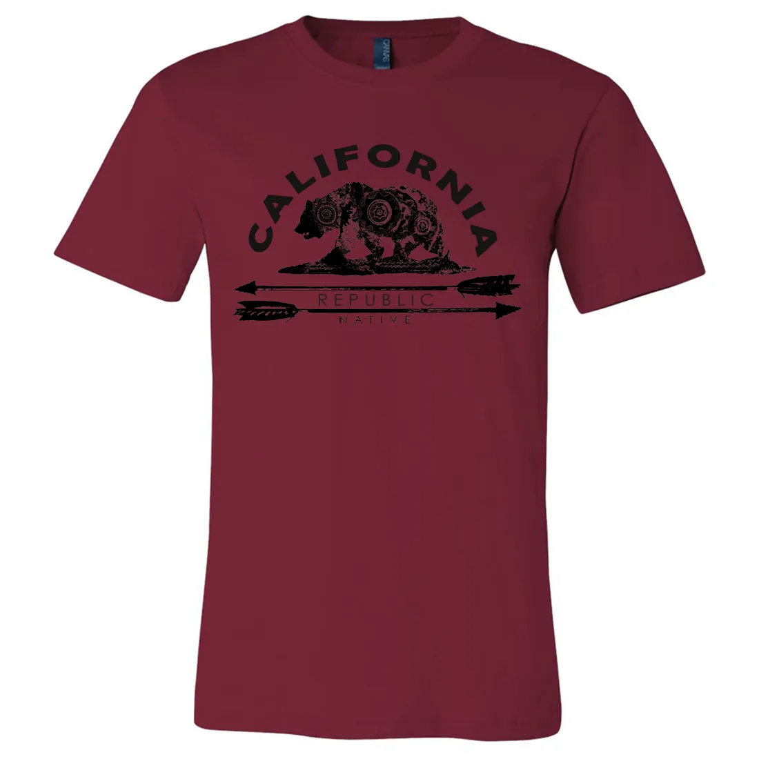 California Arrow Bear Asst Colors Mens Lightweight Fitted T-Shirt/tee