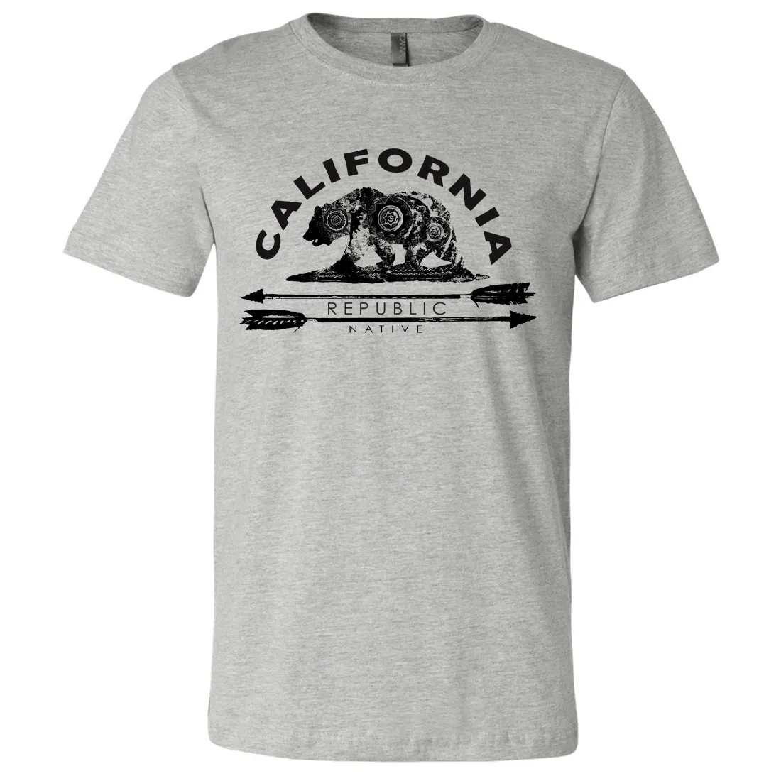 California Arrow Bear Asst Colors Mens Lightweight Fitted T-Shirt/tee