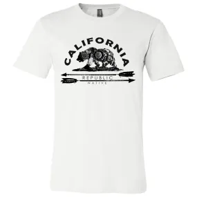 California Arrow Bear Asst Colors Mens Lightweight Fitted T-Shirt/tee