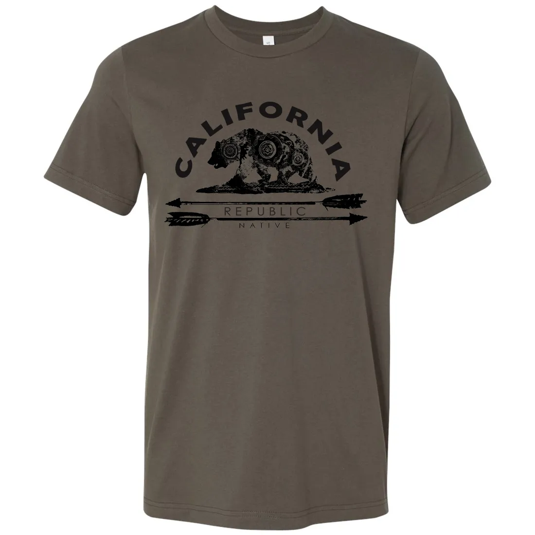 California Arrow Bear Asst Colors Mens Lightweight Fitted T-Shirt/tee