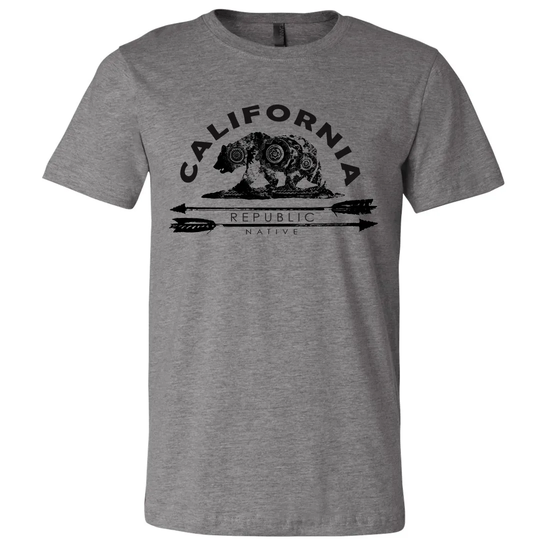 California Arrow Bear Asst Colors Mens Lightweight Fitted T-Shirt/tee