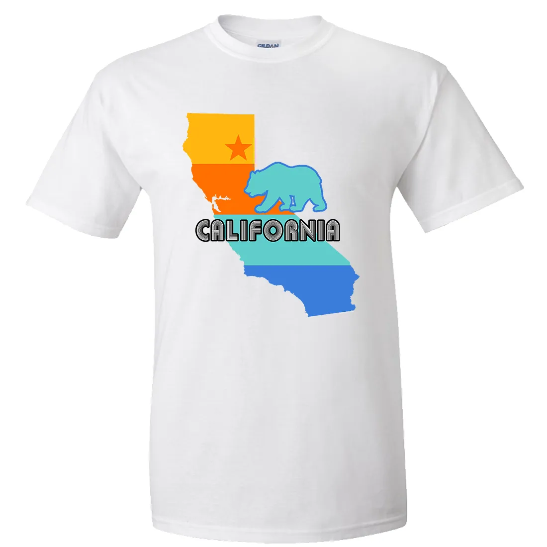 California Bear State Stripes Asst Colors T-shirt/tee