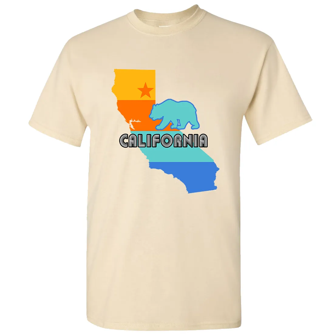 California Bear State Stripes Asst Colors T-shirt/tee