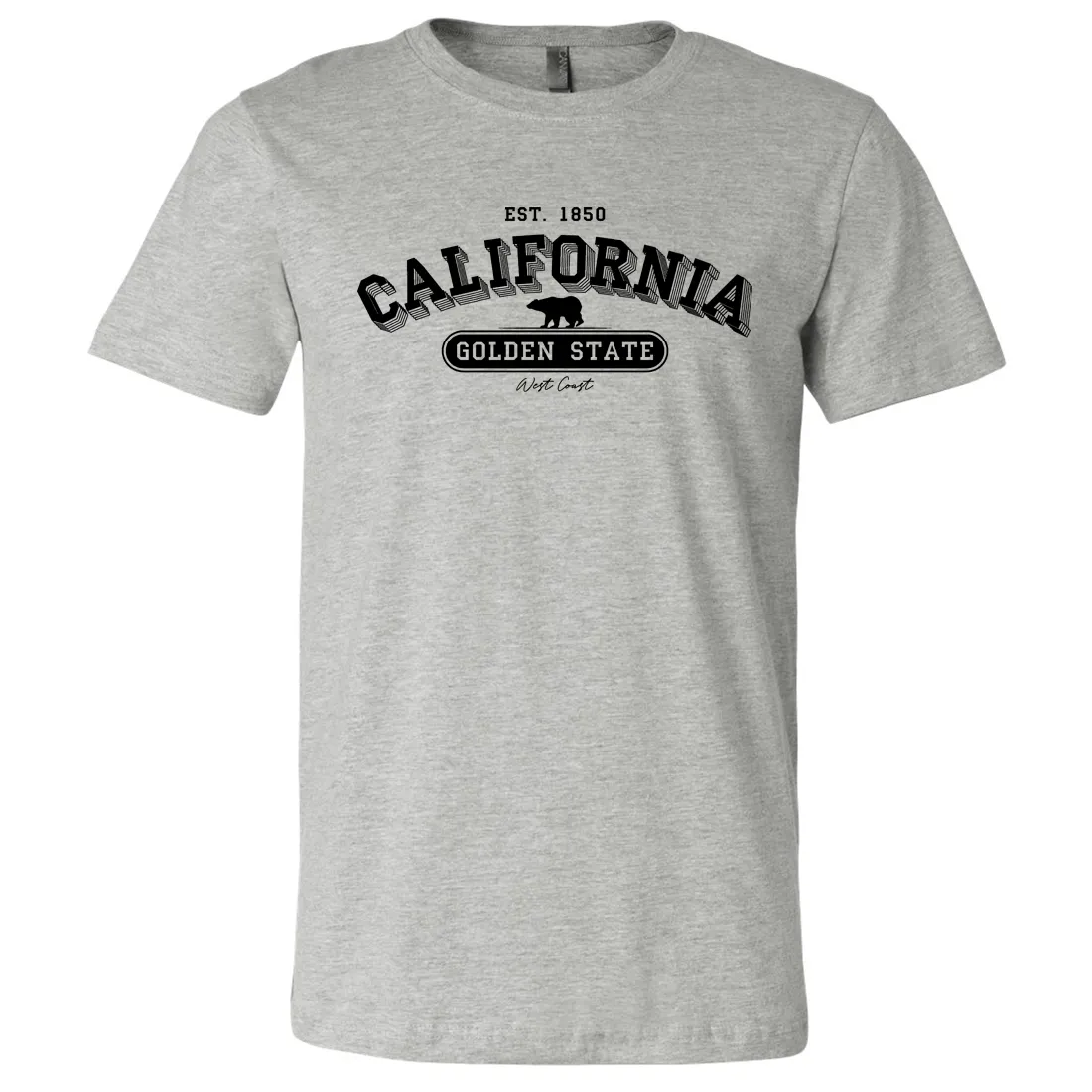 California Golden State 1850 Asst Colors Mens Lightweight Fitted T-Shirt/tee